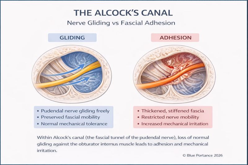Alcock’s canal and fascia: comparison between free nerve gliding and restricted mobility.
